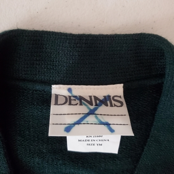 School Girl Cardigan St. Patrick Green Preppy XSP/ YM Dark Academia Vneck Patch - Picture 3 of 13